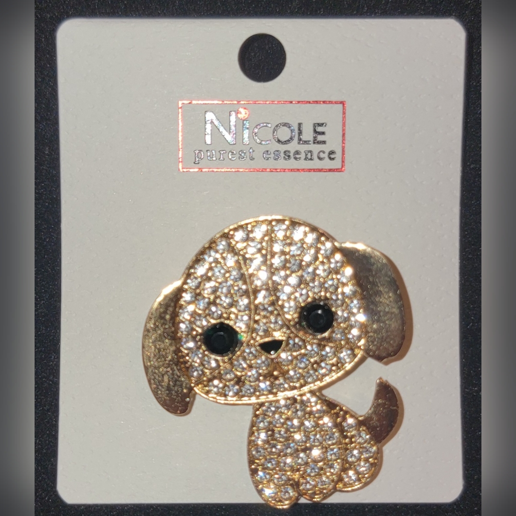 Sparkly Puppy Brooch 5$